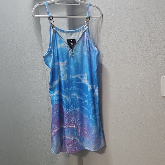 Blue and Purple Tie-Dye Dress (Price Firm Clearance) - Picture 1 of 4